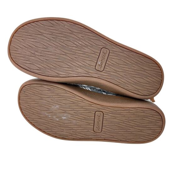 Sanuk Nice Bootah Ankle Boots Womens 5 Faux Shearling Lined Gray Arrowooly Boho - Picture 6 of 11